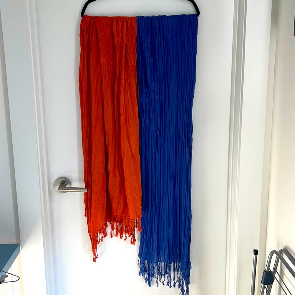 Set of 2 lovely fringed scarves.